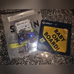 Baby On Board Sign & Decal Set - Safety 1st & Shein Kids NWT